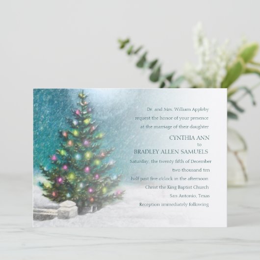 Invitation Mariage de Noël (Debout devant)