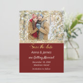 Invitation Mariage de Noël à retenir la date (Debout devant)