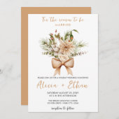 Invitation Mariage de noël arc floral (Devant / Derrière)
