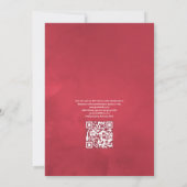 Invitation Mariage de Noël au houx QR Code RSVP (Dos)