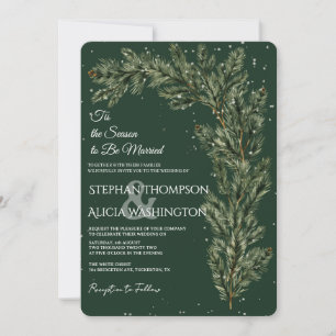 Invitation Mariage de Noël au Pays des Merveilles Hivernales