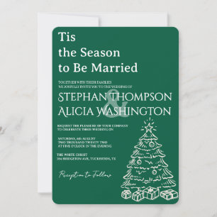 Invitation Mariage de Noël au Pays des Merveilles Hivernales