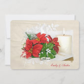 Invitation Mariage de Noël avec anneaux sur la Bible (Devant)