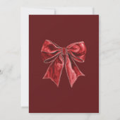 Invitation Mariage de Noël classique Red Vintage (Dos)