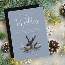 Mariage de Noël de la tête noire et bleu foncé
