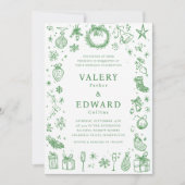 Invitation Mariage de Noël de vacances moderne (Devant)