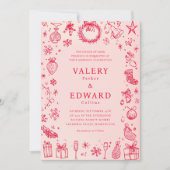 Invitation Mariage de Noël de vacances moderne (Devant)