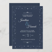 Invitation Mariage de Noël des baies rouges d'hiver (Devant / Derrière)