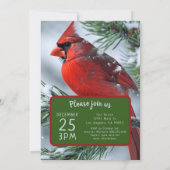 Invitation Mariage de Noël du Cardinal d'hiver RIP (Dos)