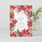 Invitation Mariage de Noël du cardinal rouge (Debout devant)