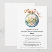 Invitation Mariage de Noël Élégant (Devant / Derrière)