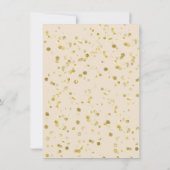 Invitation Mariage de Noël en beige or Enregistrer la date (Dos)