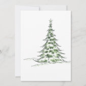 Invitation Mariage de Noël en hiver (Dos)