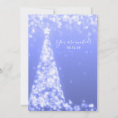 Invitation Mariage de Noël Festif Blue Tree moderne (Dos)