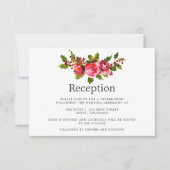 Invitation Mariage de Noël Fleurs de houx Réception (Devant)