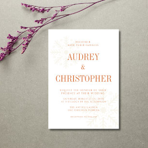 Invitation Mariage de Noël flocon de neige Guiet citrouille e