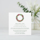 Invitation Mariage de Noël Forêt d'hiver merci (Debout devant)