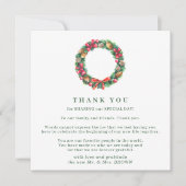 Invitation Mariage de Noël Forêt d'hiver merci (Devant)
