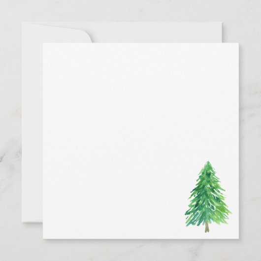 Invitation Mariage de Noël Forêt d'hiver Merci (Dos)