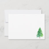 Invitation Mariage de Noël Hiver Arbre Forêt Enregistrer la d (Dos)