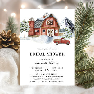 Invitation Mariage de Noël hivernal de la grange Photo Baby S