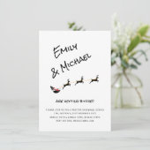 Invitation Mariage de Noël moderne/Dîner/Fiançailles PHOTO (Debout devant)