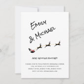 Invitation Mariage de Noël moderne/Dîner/Fiançailles PHOTO (Devant)