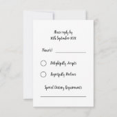 Invitation Mariage de Noël personnalisé RSVP (Dos)