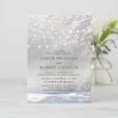 Invitation Mariage de Noël rustique (Debout devant)