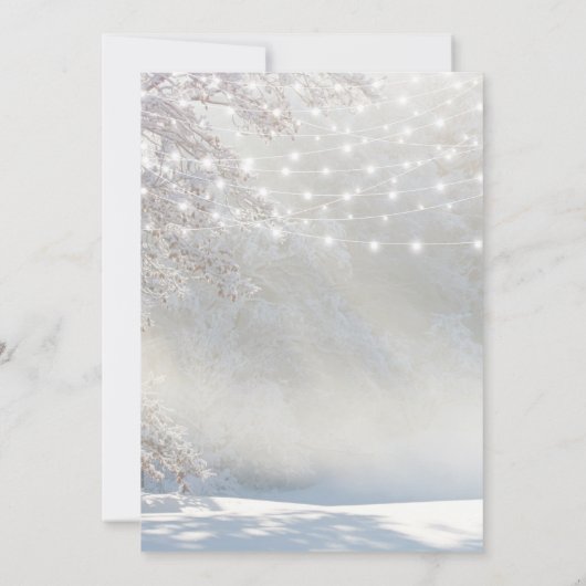 Invitation Mariage de Noël rustique (Dos)