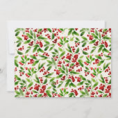 Invitation Mariage de Noël rustique Vert (Dos)