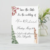 Invitation mariage de Noël vacances (Debout devant)
