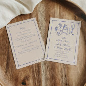 Invitation Mariage de nourriture et de boisson pour Doodle de