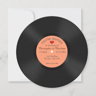 Invitation Mariage de nouveauté de l'album d'enregistrement p