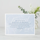 Invitation Mariage de nuage d'aquarelle bleu enchantant (Debout devant)