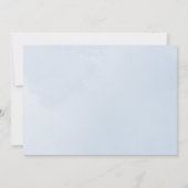Invitation Mariage de nuage d'aquarelle bleu enchantant (Dos)