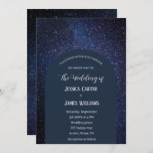 Invitation Mariage de nuit étoilé céleste de l'Arc de Galaxy (Devant / Derrière)