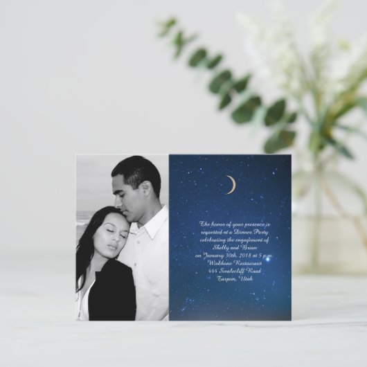 Invitation Mariage de nuit Starry (Debout devant)