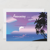 Invitation Mariage de nuit tropical (Devant)