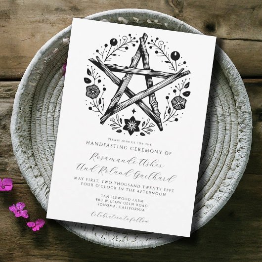 Invitation Mariage de Pagan Wicca romantique