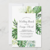 Invitation Mariage de palme sauvage Tropical Brunch (Devant)