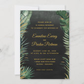 Invitation Mariage de palme tropical (Devant)