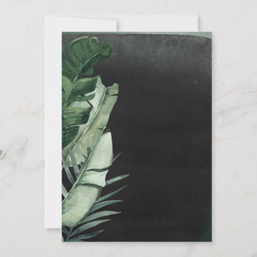 Invitation Mariage de palme tropical (Dos)