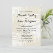 Invitation Mariage de palmes tropicales (Debout devant)