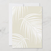 Invitation Mariage de palmes tropicales (Dos)