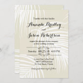 Invitation Mariage de palmes tropicales (Devant / Derrière)