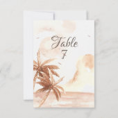 Invitation Mariage de palmes tropicales rustiques (Dos)