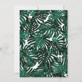 Invitation Mariage de palmier vert Feuille de plage (Dos)