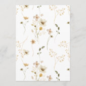 Invitation Mariage de Pampas Fleur sauvage séché à l'abondanc (Dos)