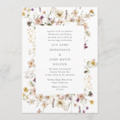 Invitation Mariage de Pampas Fleur sauvage séché à l'abondanc (Devant)